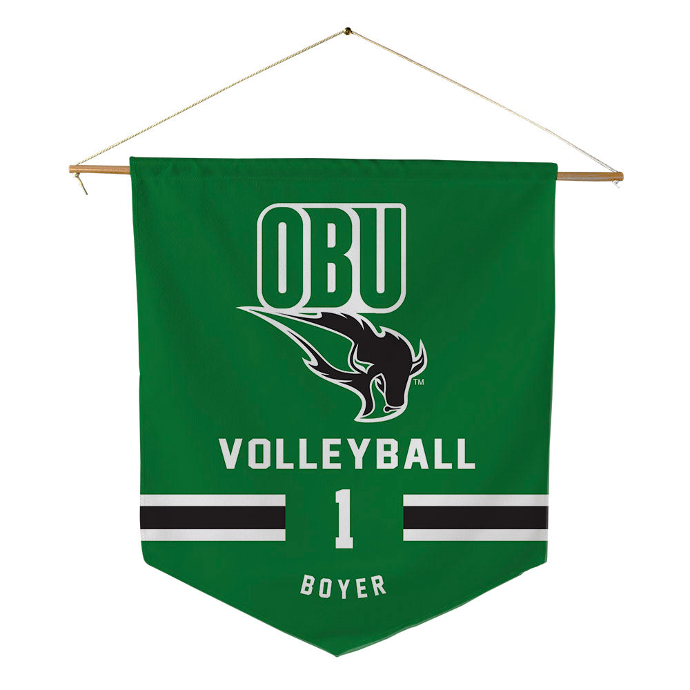 OKBU - NCAA Women's Volleyball : Emily Boyer - Pennant - 18" x 21"-0
