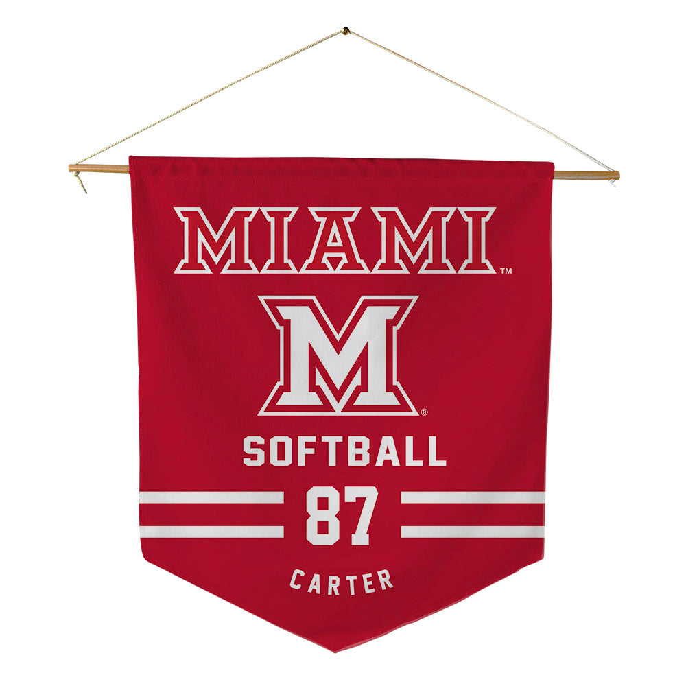 Miami of Ohio - NCAA Softball : Ella Carter - Pennant - 18" x 21"-0