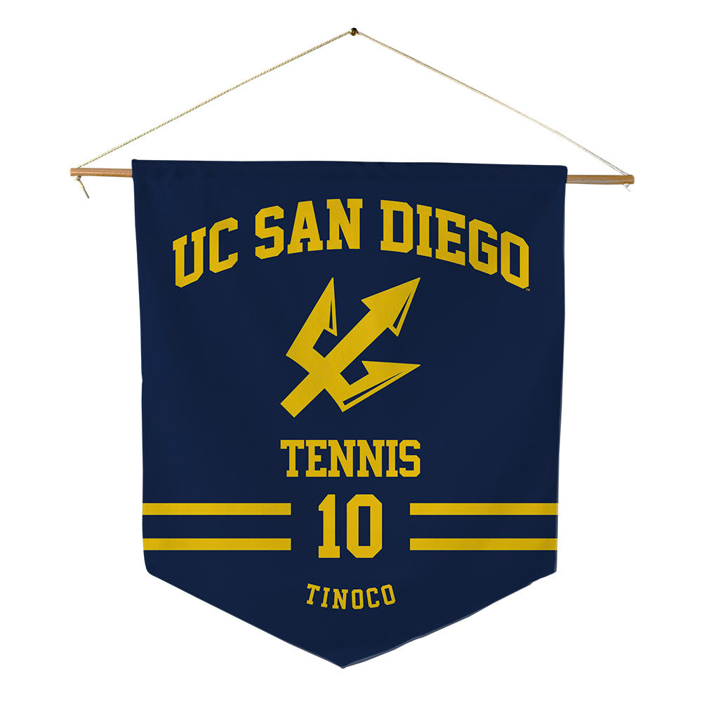 UCSD - NCAA Men's Tennis : Diogo Tinoco - Pennant - 18" x 21"-0