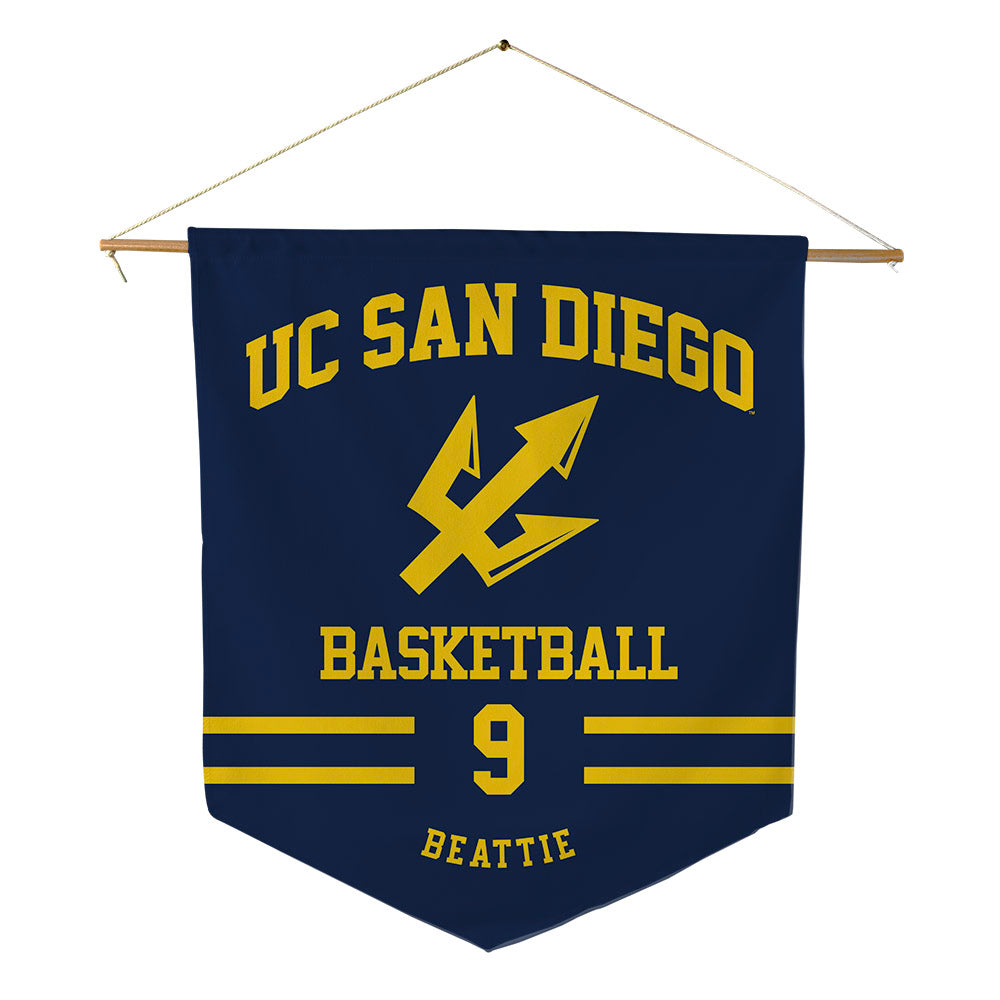 UCSD - NCAA Men's Basketball : Tom Beattie - Pennant - 18" x 21"-0