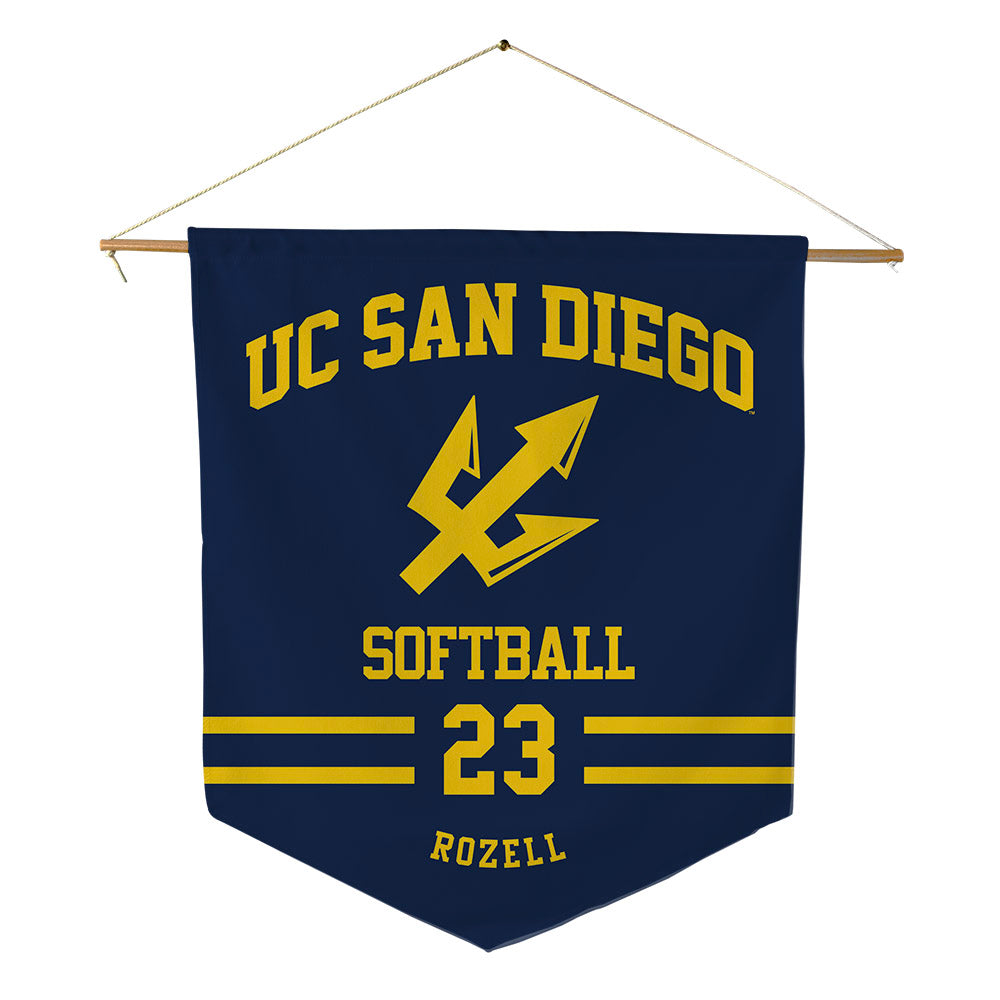 UCSD - NCAA Softball : Lauren Rozell - Pennant - 18" x 21"-0