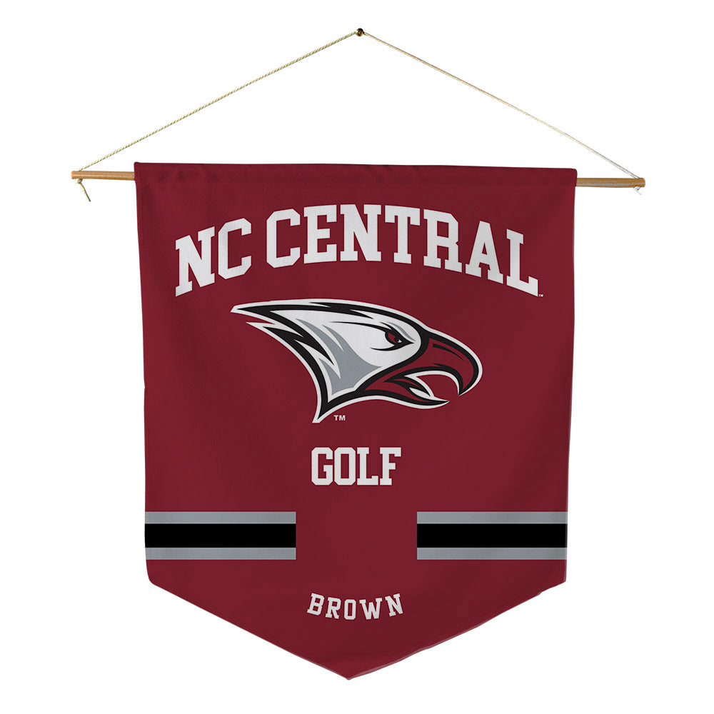 NCCU - NCAA Men's Golf : Jalen Brown - Pennant - 18" x 21"-0