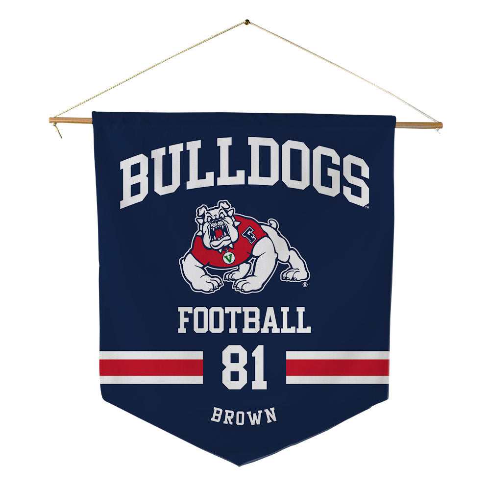 Fresno State - NCAA Football : Jordan Brown - Pennant - 18" x 21"-0