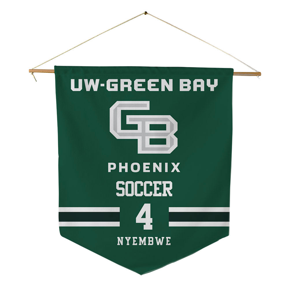 UW Green Bay - NCAA Men's Soccer : Rayme Nyembwe - Pennant - 18" x 21"-0