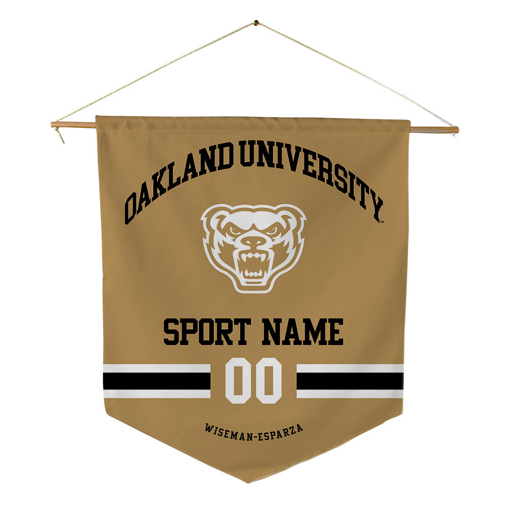 Oakland - NCAA Women's Soccer : Carrina Wiseman-Esparza - Pennant - 18" x 21"-0