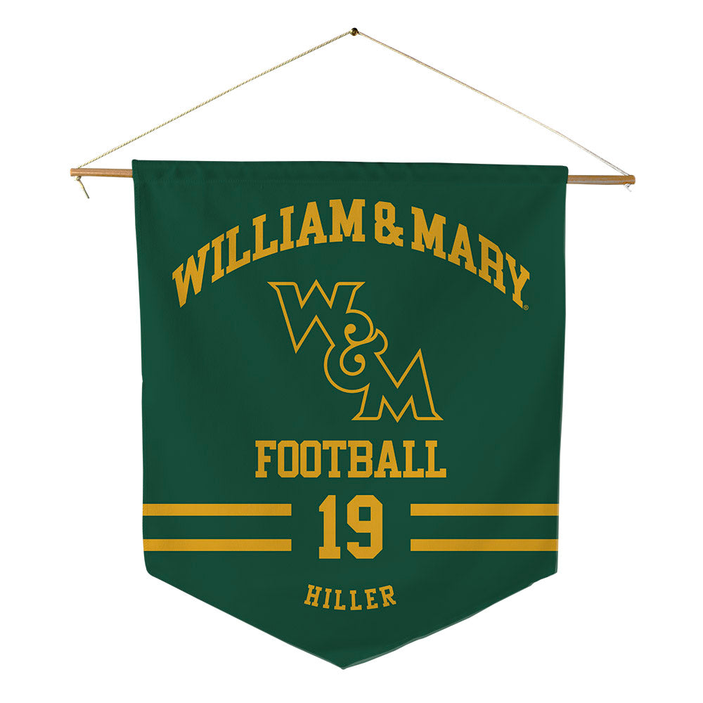 William & Mary - NCAA Football : Justin Hiller - Pennant - 18" x 21"-0