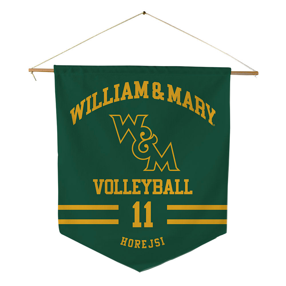 William & Mary - NCAA Women's Volleyball : Avery Horejsi - Pennant - 18" x 21"-0