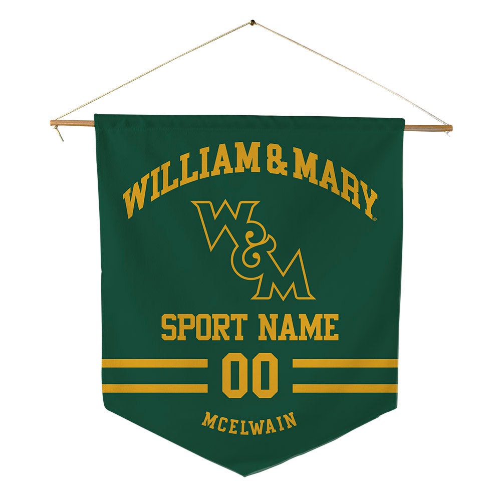 William & Mary - NCAA Football : Sean McElwain - Pennant - 18" x 21"-0
