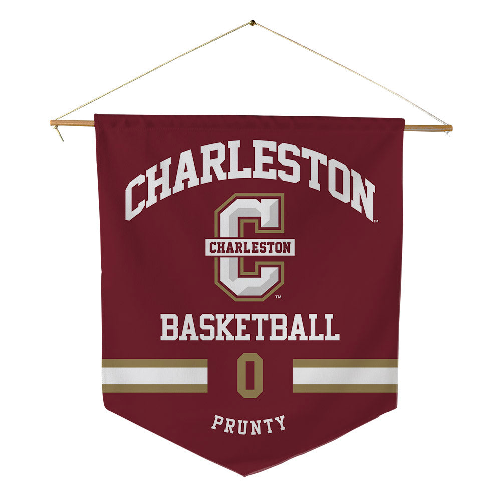 Charleston - NCAA Men's Basketball : Jaxon Prunty - Pennant - 18" x 21"-0