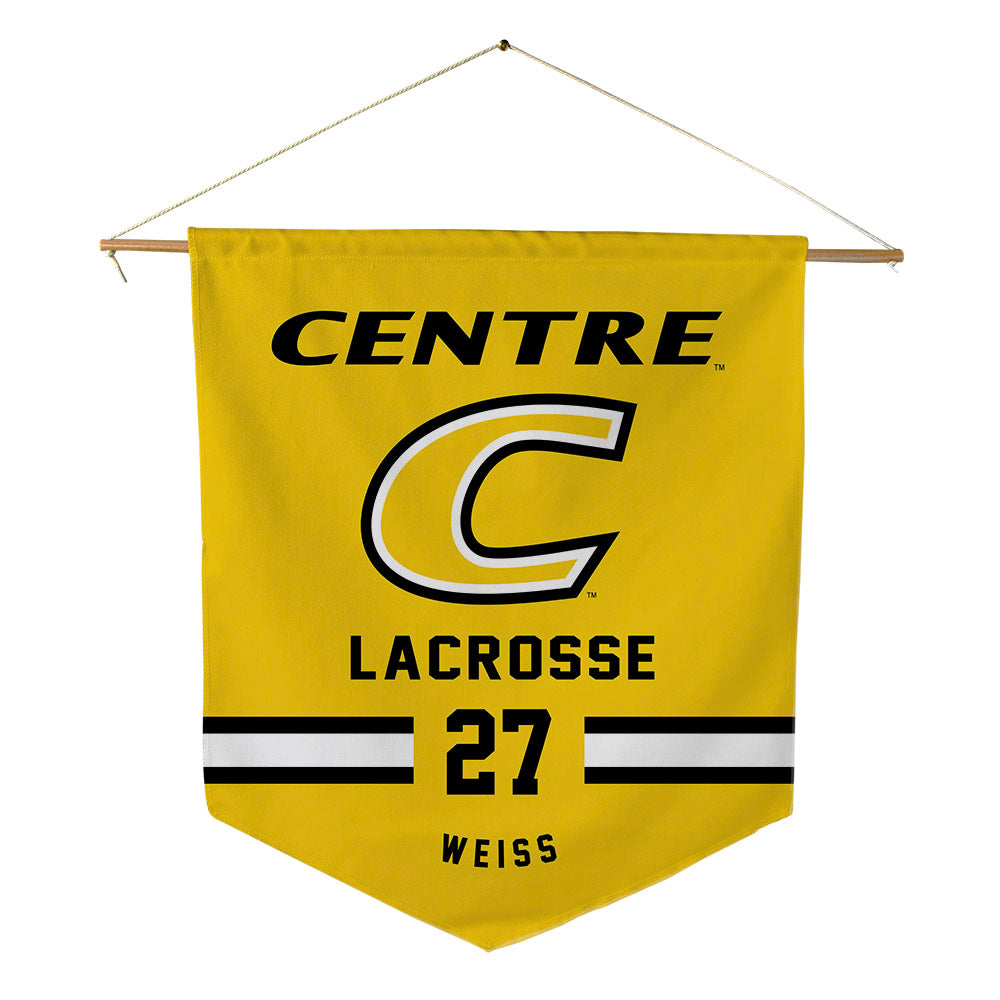Centre College - NCAA Men's Lacrosse : Griffin Weiss - Pennant - 18" x 21"-0