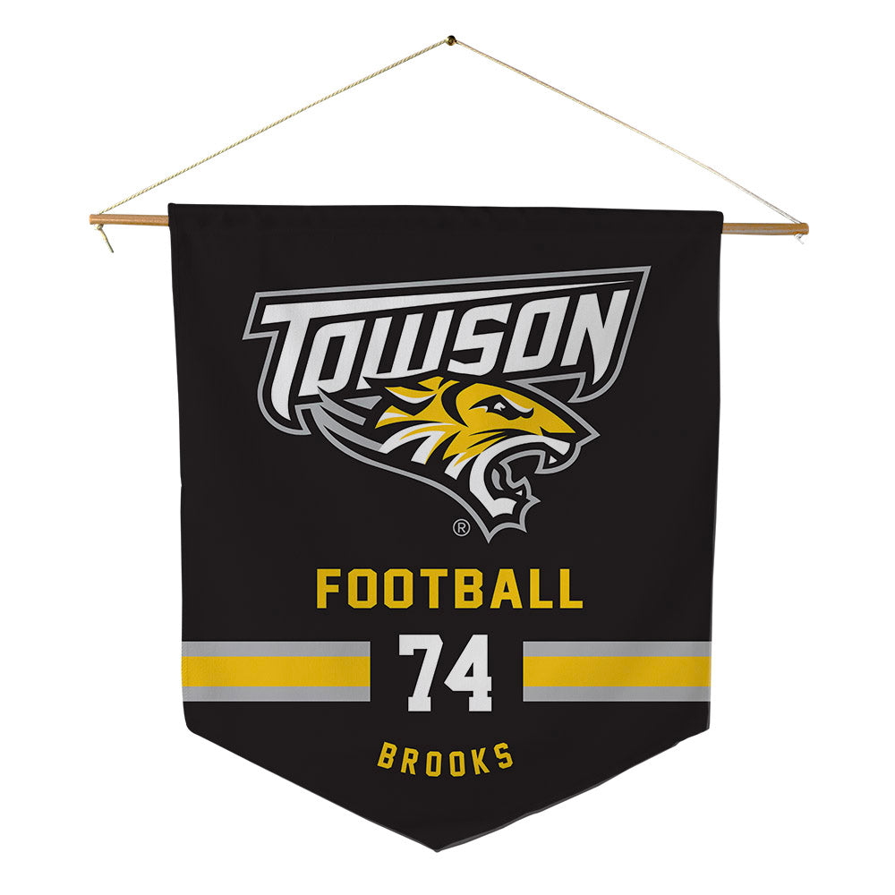 Towson - NCAA Football : KJ Brooks - Pennant - 18" x 21"-0