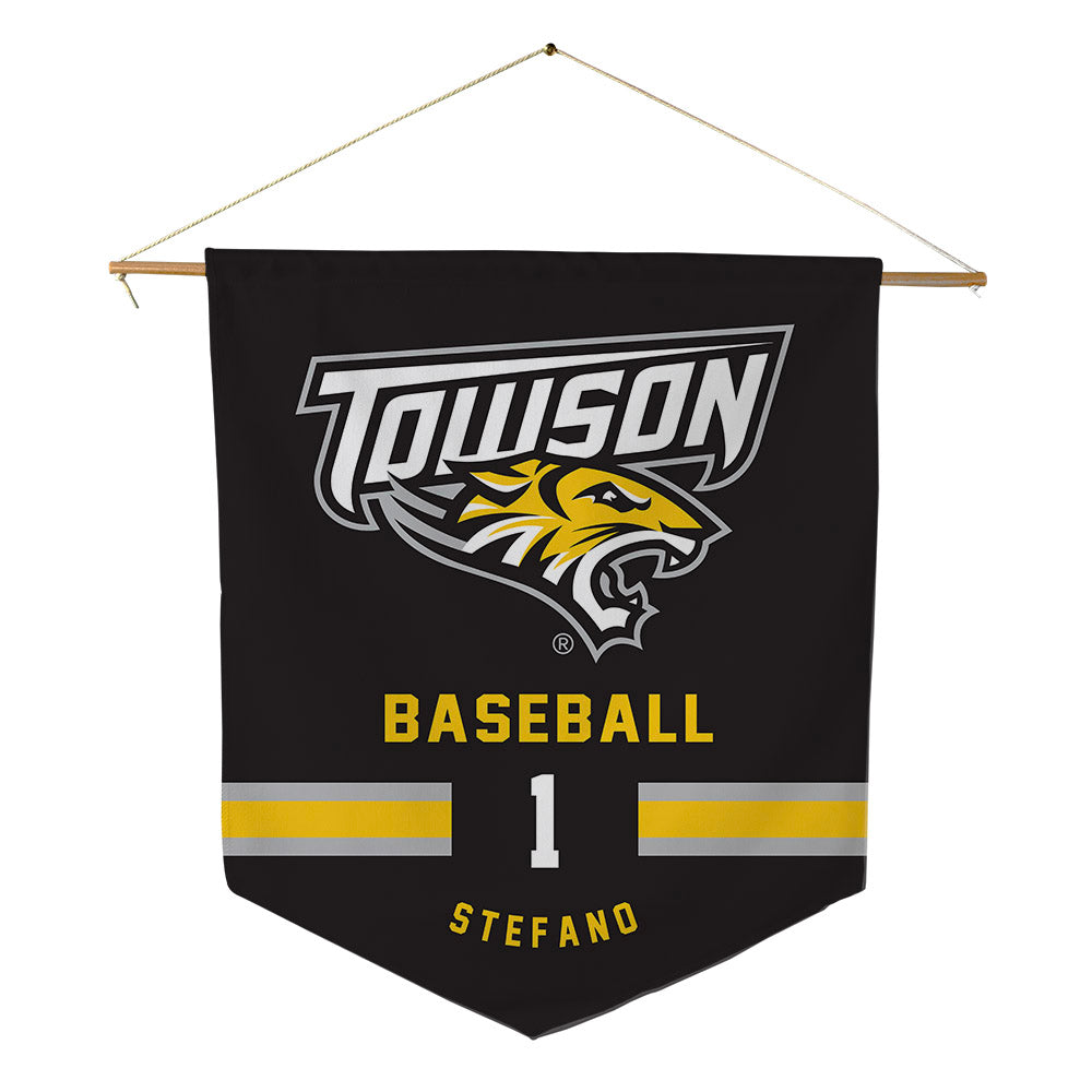 Towson - NCAA Baseball : Cole Stefano - Pennant - 18" x 21"-0