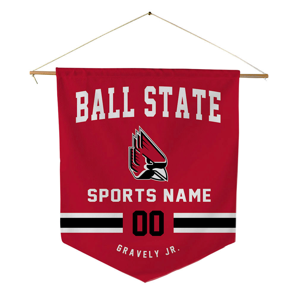 Ball State - NCAA Football : Michael Gravely Jr. - Pennant - 18" x 21"-0