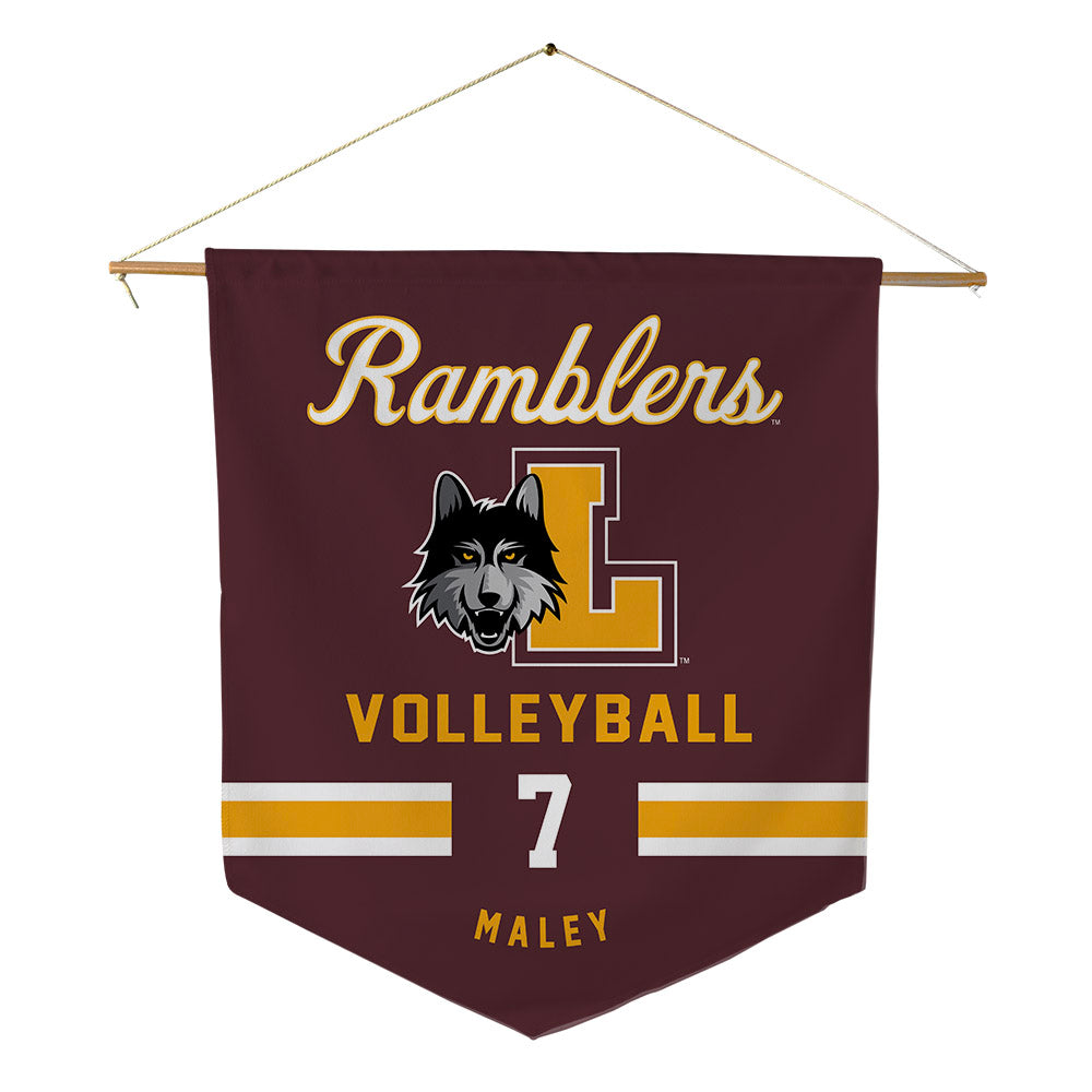 Loyola - NCAA Women's Volleyball : Kate Maley - Pennant - 18" x 21"-0