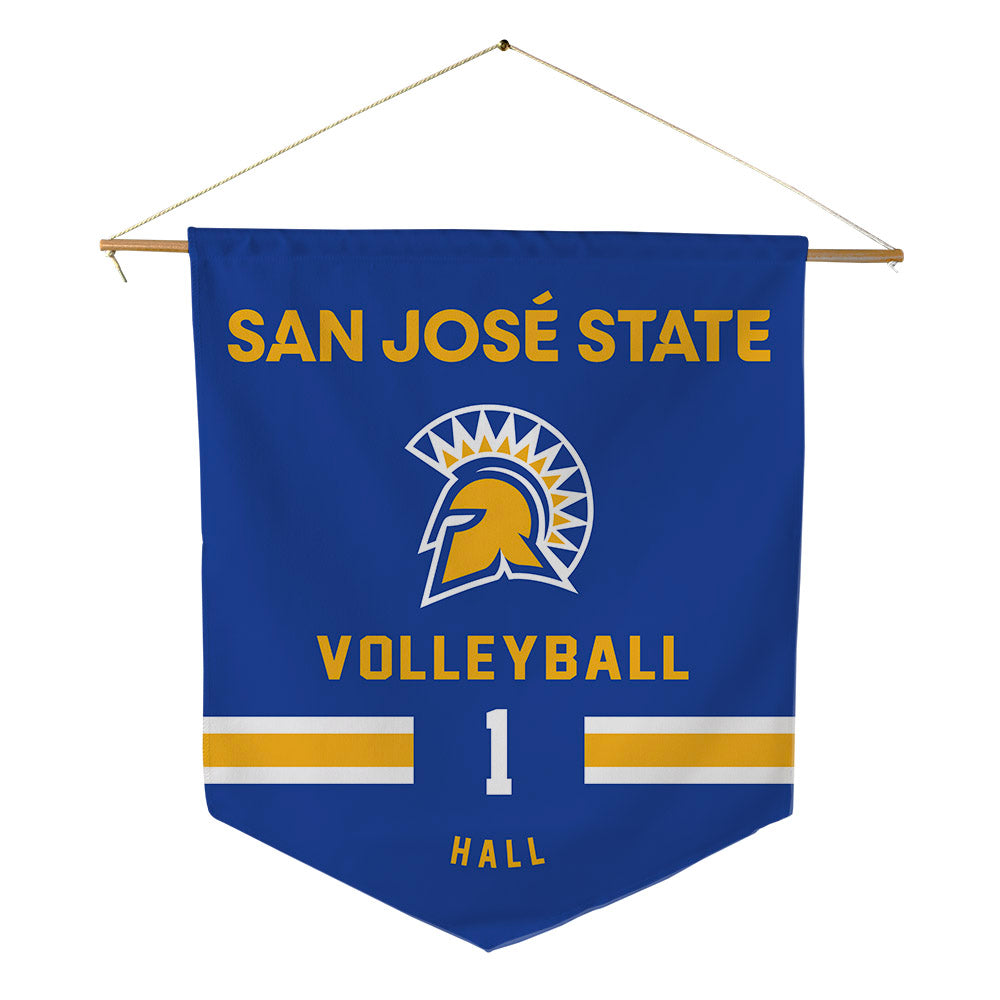 SJSU - NCAA Women's Volleyball : Fatimah Hall - Pennant - 18" x 21"-0