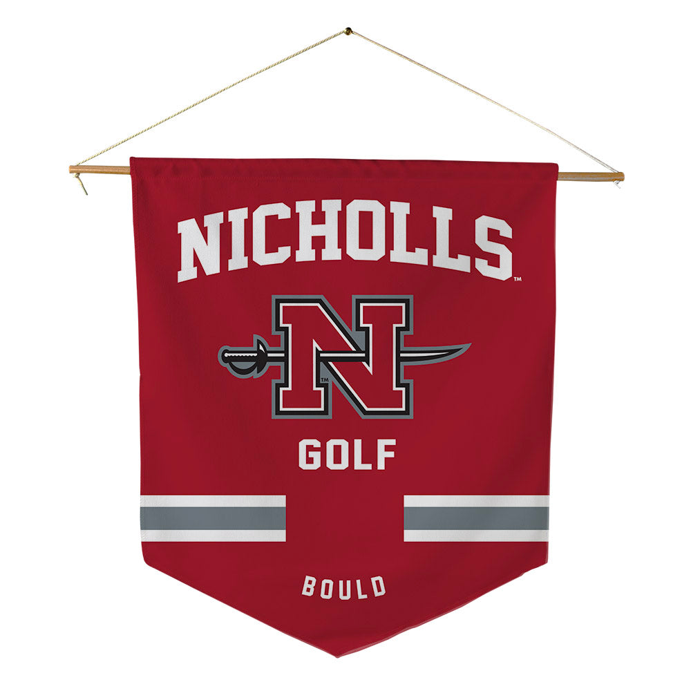 Nicholls State - NCAA Men's Golf : James Bould - Pennant - 18" x 21"-0