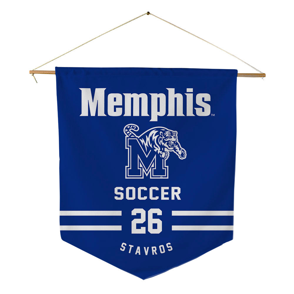 Memphis - NCAA Men's Soccer : Dino Stavros - Pennant - 18" x 21"-0