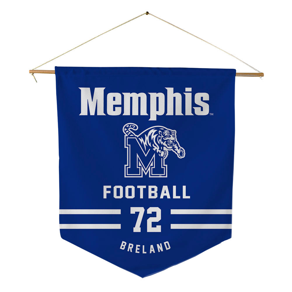Memphis - NCAA Football : Malachi Breland - Pennant - 18" x 21"-0