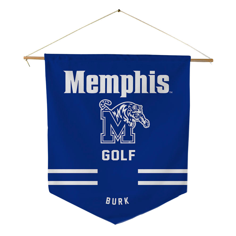 Memphis - NCAA Men's Golf : Blane Burk - Pennant - 18" x 21"-0