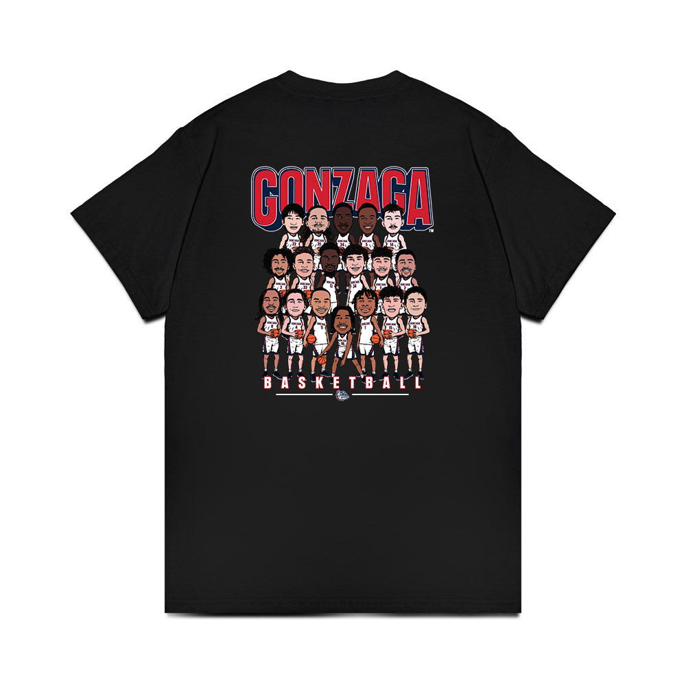 Gonzaga - NCAA Men's Basketball : - Team Caricature Premium T-Shirt-1
