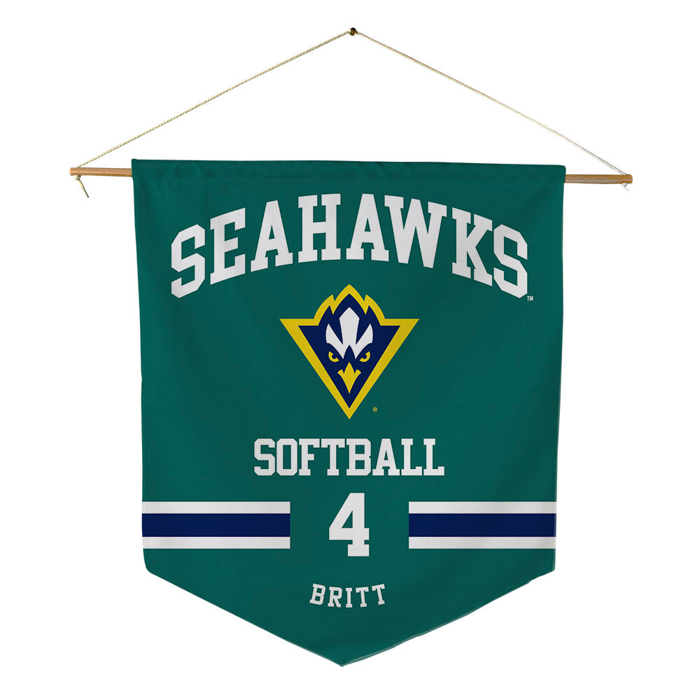 UNC Wilmington - NCAA Softball : Morgan Britt - Pennant - 18" x 21"-0