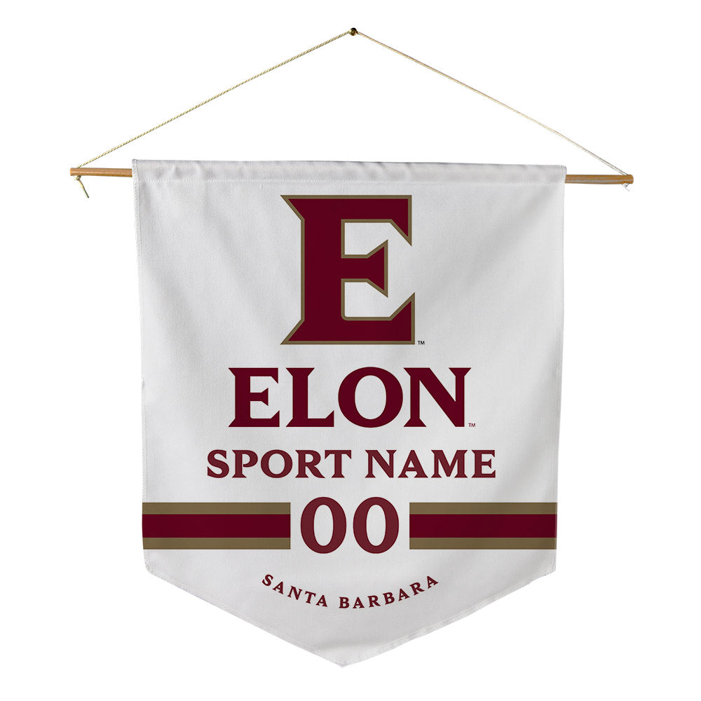Elon - NCAA Women's Lacrosse : Maryn Santa Barbara - Pennant - 18" x 21"-0