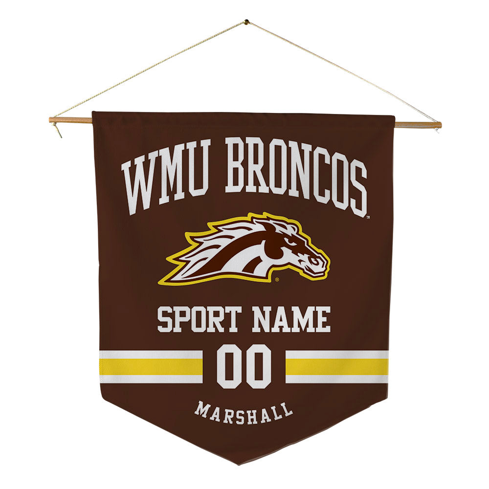 Western Michigan - NCAA Baseball : Trevor Marshall - Pennant - 18" x 21"-0