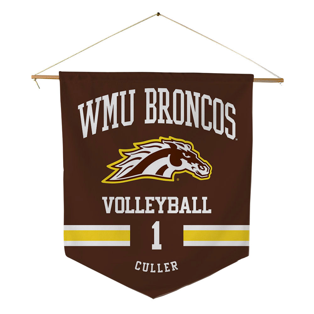 Western Michigan - NCAA Women's Volleyball : Keely Culler - Pennant - 18" x 21"-0