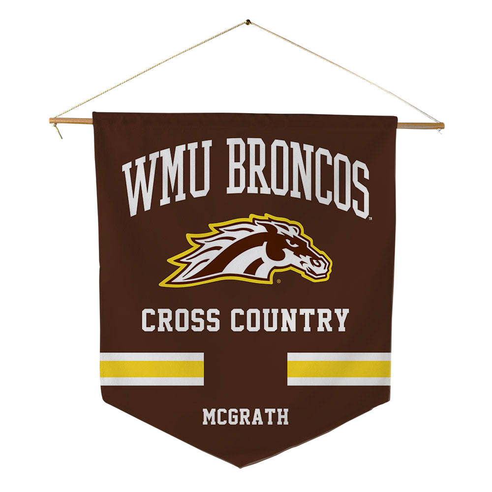 Western Michigan - NCAA Women's Cross Country : Larissa McGrath - Pennant - 18" x 21"-0