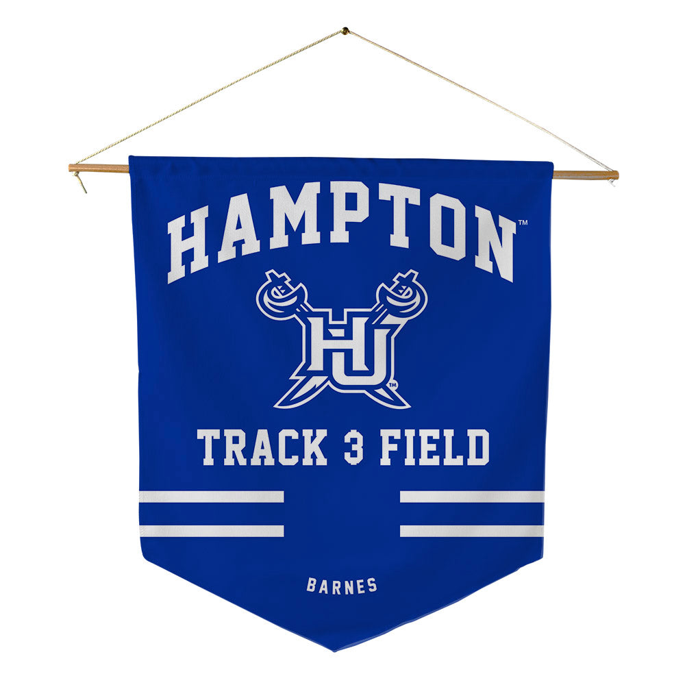 Hampton - NCAA Men's Track & Field : Khari Barnes - Pennant - 18" x 21"-0