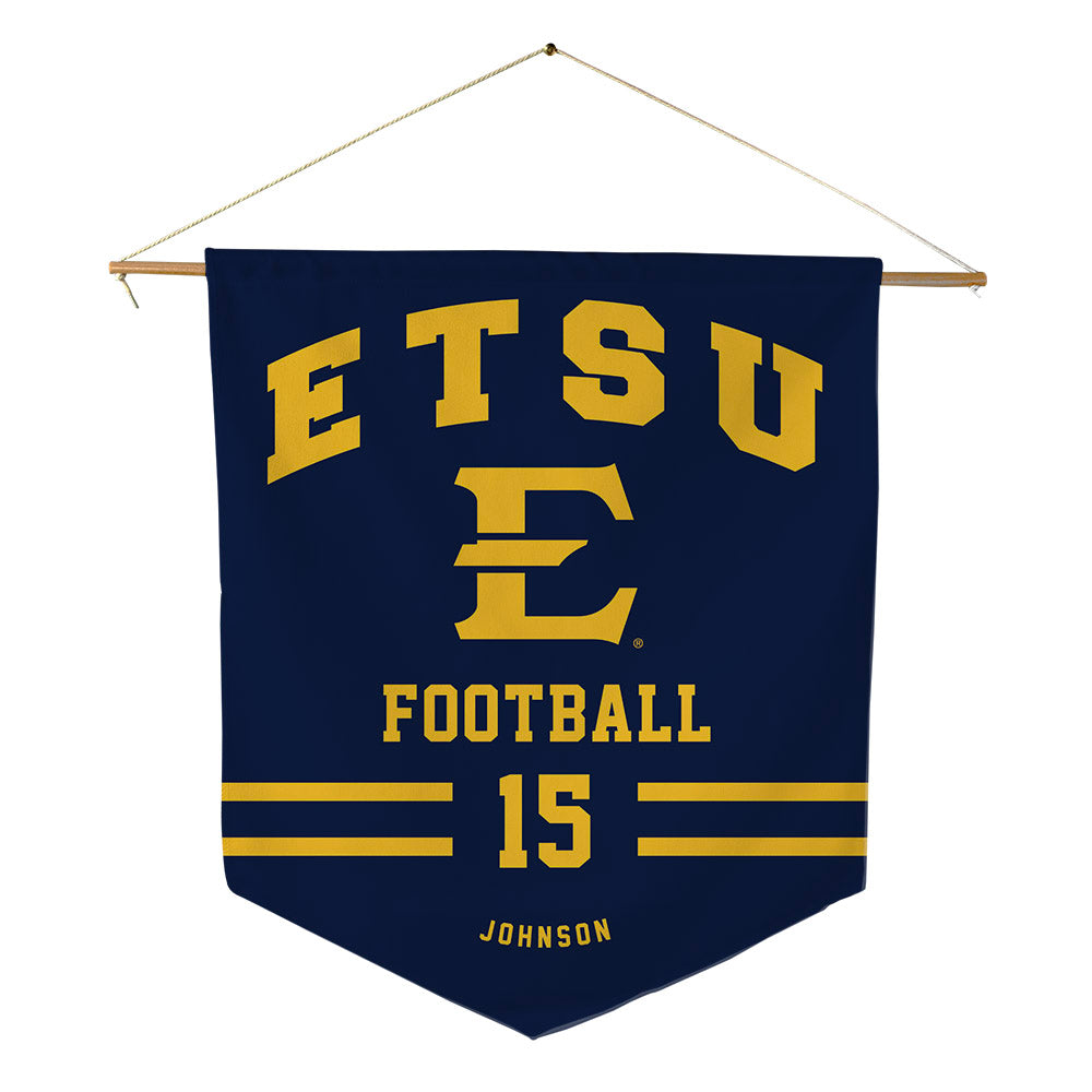 East Tennessee State - NCAA Football : Ewan Johnson - Pennant - 18" x 21"-0