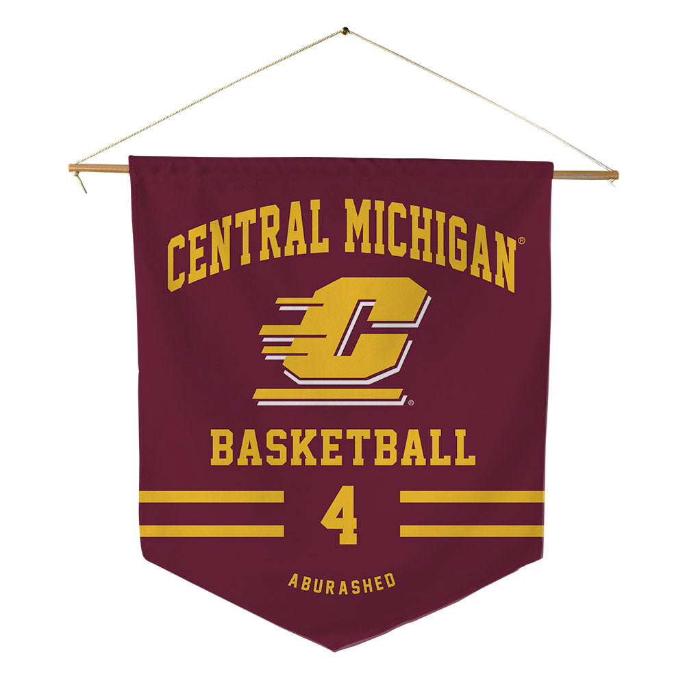 Central Michigan - NCAA Men's Basketball : Kareem Aburashed - Pennant - 18" x 21"-0