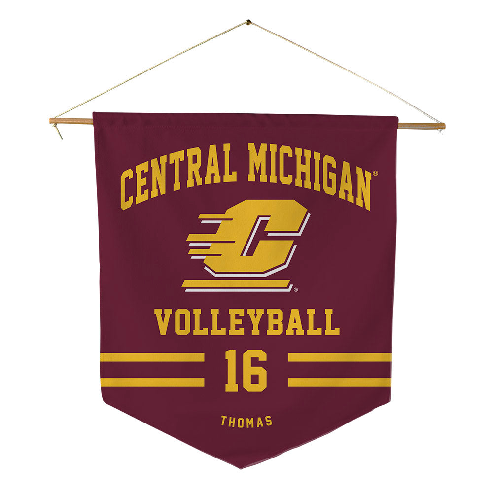 Central Michigan - NCAA Women's Volleyball : Grace Thomas - Pennant - 18" x 21"-0