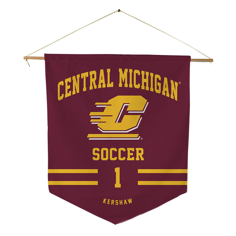 Central Michigan - NCAA Women's Soccer : Jadia Kershaw - Pennant - 18" x 21"-0