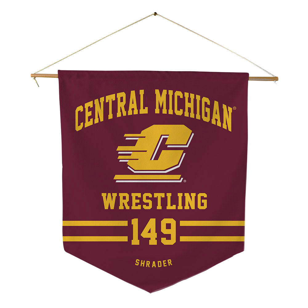 Central Michigan - NCAA Wrestling : Mason Shrader - Pennant - 18" x 21"-0