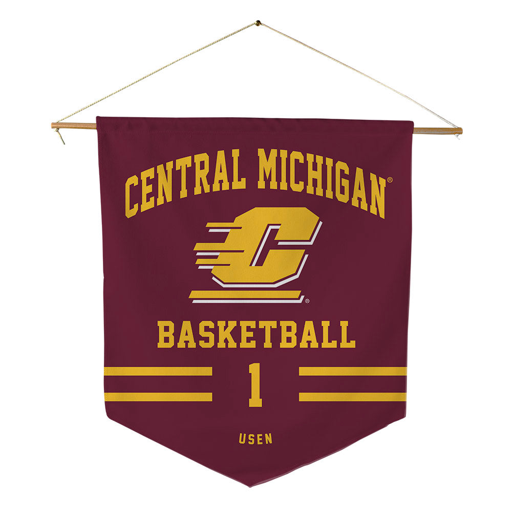 Central Michigan - NCAA Men's Basketball : Nsikan Usen - Pennant - 18" x 21"-0
