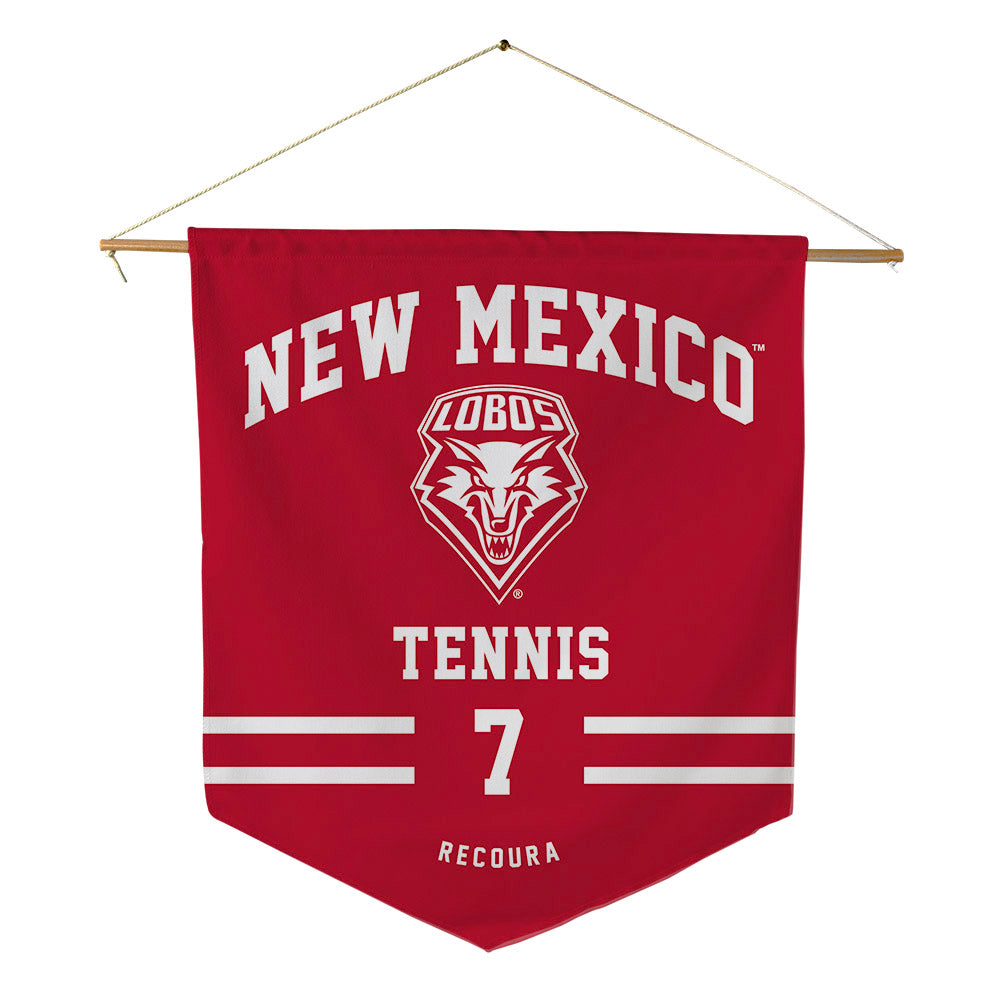 New Mexico - NCAA Men's Tennis : Nicolas Recoura - Pennant - 18" x 21"-0