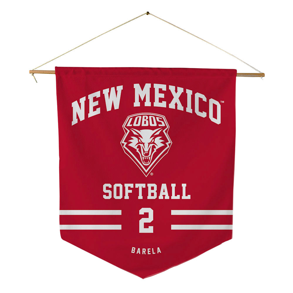 New Mexico - NCAA Softball : Caprice Barela - Pennant - 18" x 21"-0