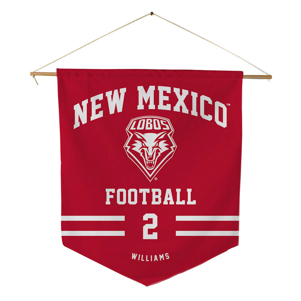 New Mexico - NCAA Football : Abraham Williams - Pennant - 18" x 21"-0