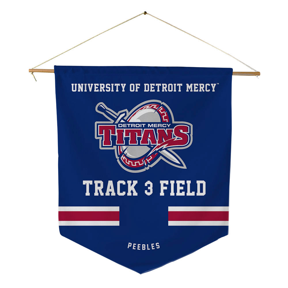 Detroit Mercy - NCAA Women's Track & Field : Gracelyn Peebles - Pennant - 18" x 21"-0
