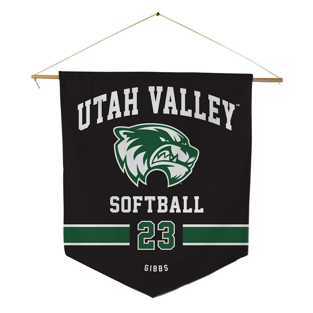 Utah Valley - NCAA Softball : Megan Gibbs - Pennant - 18" x 21"-0
