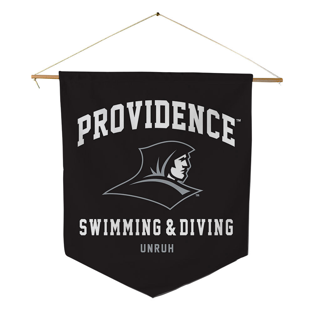 Providence - NCAA Men's Swimming & Diving : Jonah Unruh - Pennant - 18" x 21"-0