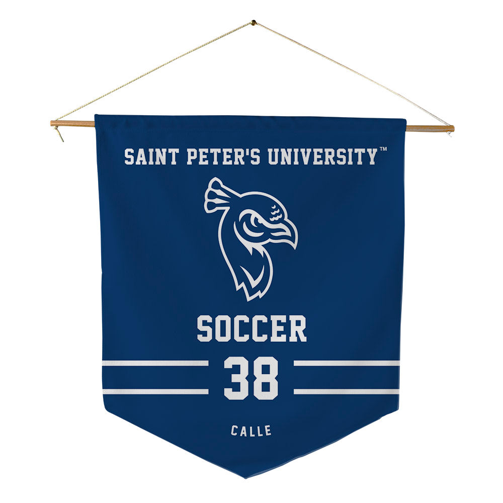 Saint Peter's - NCAA Men's Soccer : Jorge Calle - Pennant - 18" x 21"-0