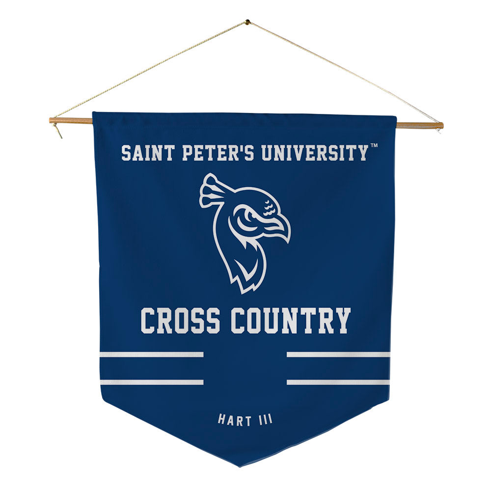 Saint Peter's - NCAA Men's Cross Country : Earl Hart III - Pennant - 18" x 21"-0