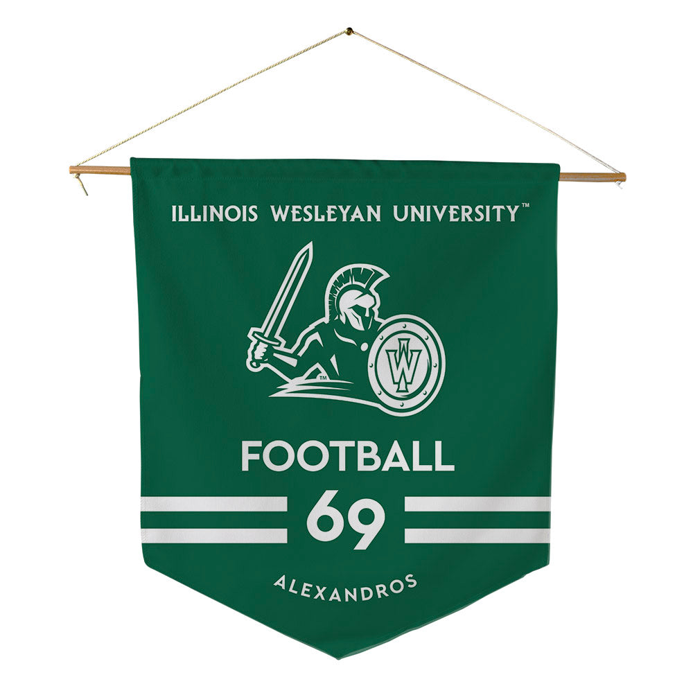 Illinois Wesleyan - NCAA Football : Nici Alexandros - Pennant - 18" x 21"-0
