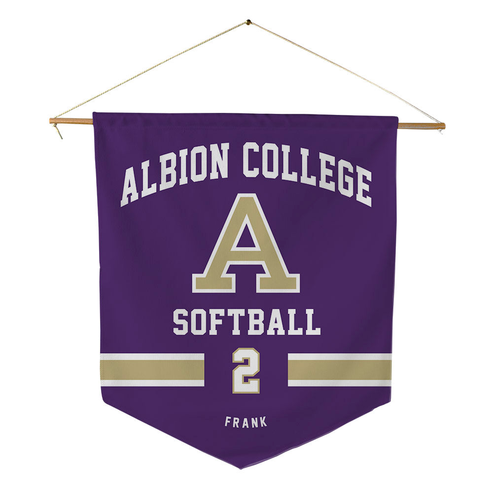 Albion - NCAA Softball : Ryley Frank - Pennant - 18" x 21"-0