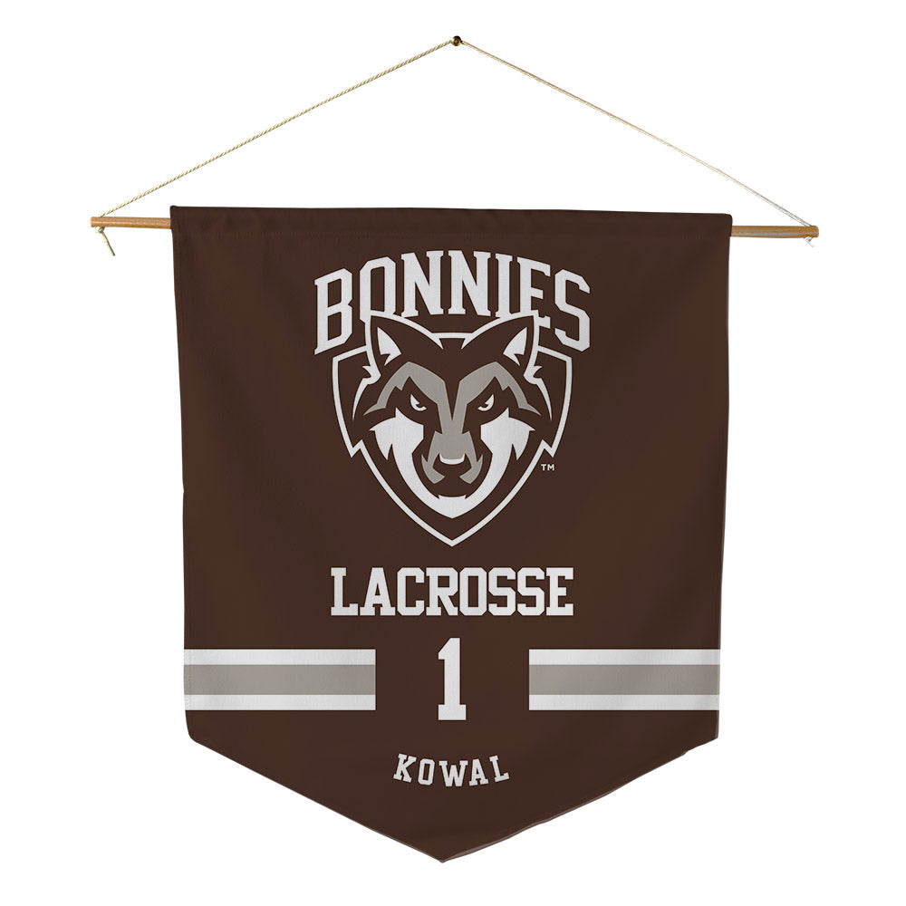 St. Bonaventure - NCAA Men's Lacrosse : Simon Kowal - Pennant - 18" x 21"-0