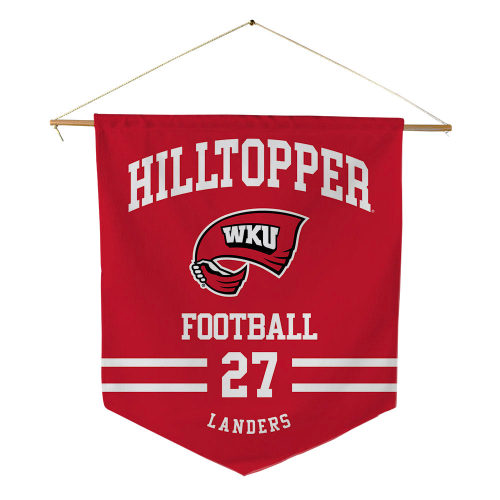 Western Kentucky - NCAA Football : Corey Landers - Pennant - 18" x 21"-0