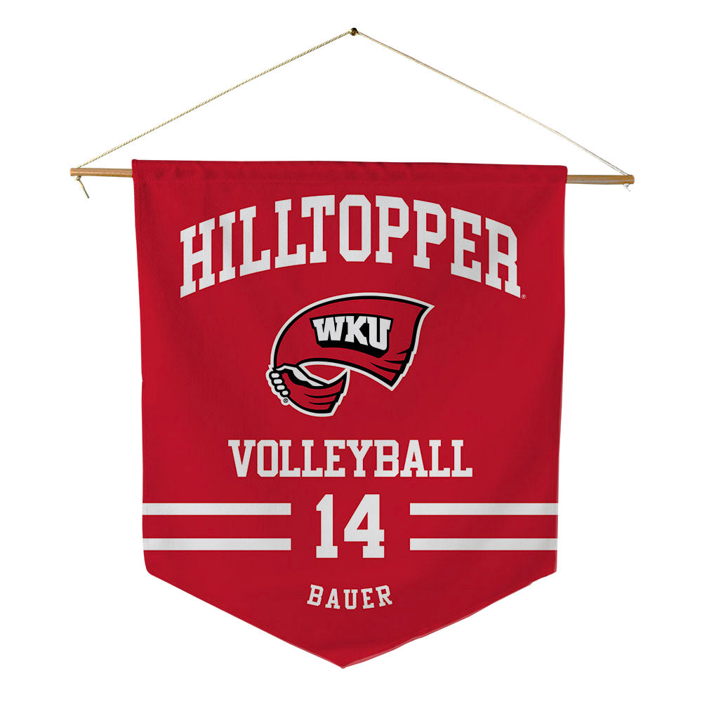 Western Kentucky - NCAA Women's Volleyball : Callie Bauer - Pennant - 18" x 21"-0