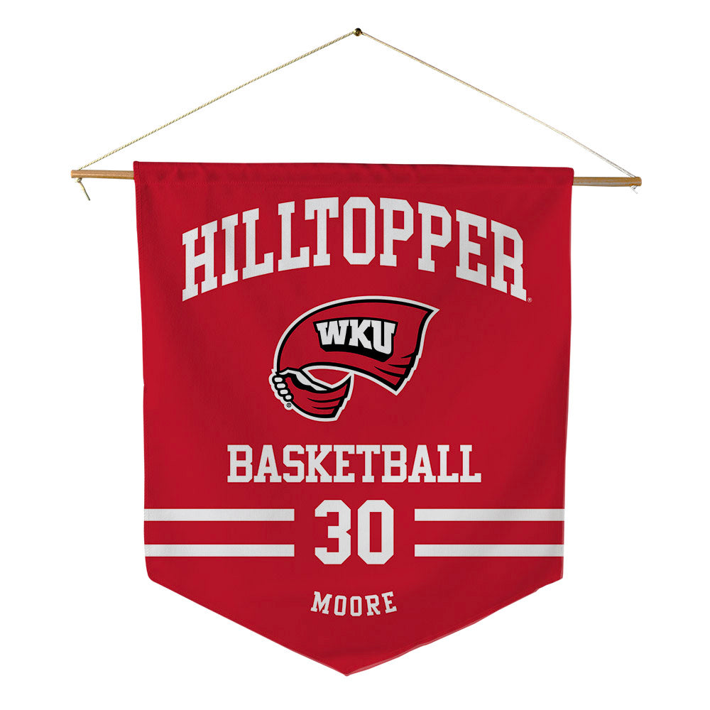 Western Kentucky - NCAA Men's Basketball : Teagan Moore - Pennant - 18" x 21"-0